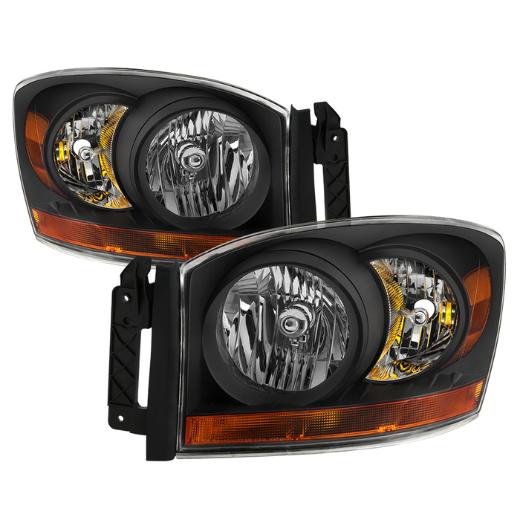 XTune Black Crystal Headlights 06-08 Dodge Ram XTune Black Crystal Headlights 06-08 Dodge Ram
